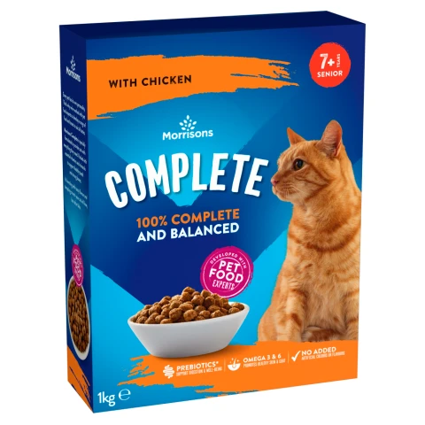 Morrisons Chicken, Turkey & Rice Senior Complete Cat Food 1kg