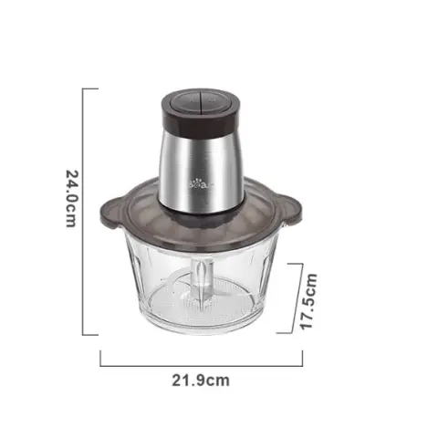 Bear 1.8L Single Cup, 300W Electric Food Processors & Chopper with Glass Container and 304 Stainless Steel Container, 2 Speed Settings, 4
Stainless Steel Blades for Chopping Meat, Baby Food, Fruit, Vegetable