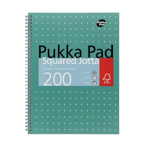Pukka Pads A4 Metallic Jotta Notepad Squared, Pack of 3