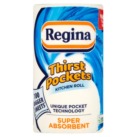Regina Thirst Pockets Kitchen Roll 100 Bigger Sheets