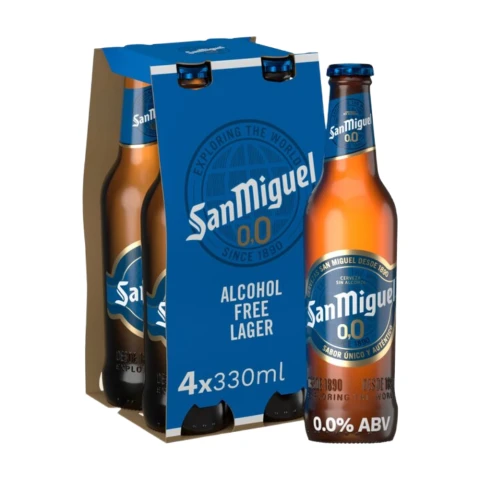 San Miguel 0.0 4 X 330ml (Abv 0%)