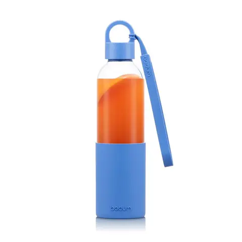 Bodum MELIOR Glass Water Bottle 0.5L - Blue