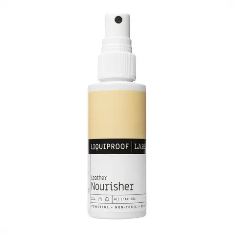 Liquiproof LABS Leather Nourisher 50ml. 2-in-1 cleaner and conditioning lotion for leather handbags, shoes, trainers and sneakers. Contains beeswax. Cleans all leather goods.