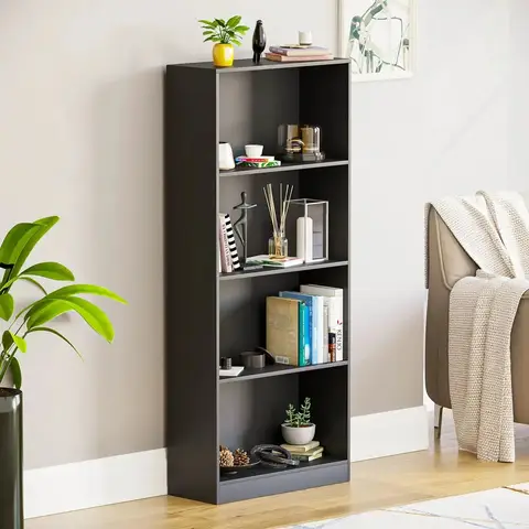 Vida Designs Bookcase Cambridge 4 Shelves Black Large