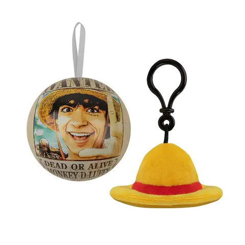 One Piece Porte-clés en Peluche Monkey D Luffy Décoration de Noël Sapin de Noël Décoration à Suspendre Charms de Sac Pendentif Chapeau Cosplay Anime Cadeau pour Fête des Fêtes