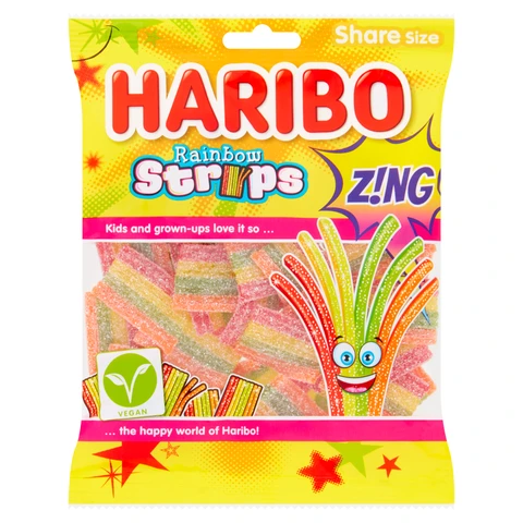 Haribo Rainbow Strips Z!Ng 130g
