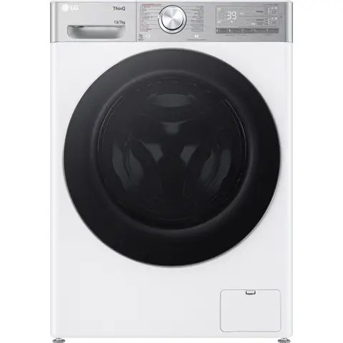 LG F4DR9537S2W was- en droogcombinatie wit 13 kg/7 kg 1400 tpm A-20%/D