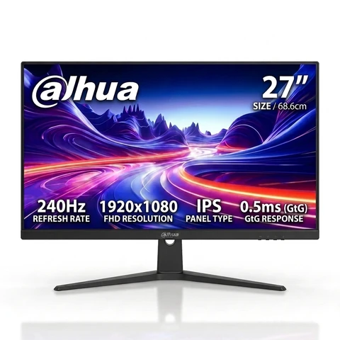 Dahua 27 Inch 240Hz Gaming Monitor, FHD 1080p Esports Monitor, Fast IPS Panel, 0.5ms, Adaptive Sync, HDMI & DisplayPort, Designed for FPS MOBA PC Gamers