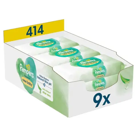 Pampers Harmonie New Baby Wipes 9 * 46 sheets