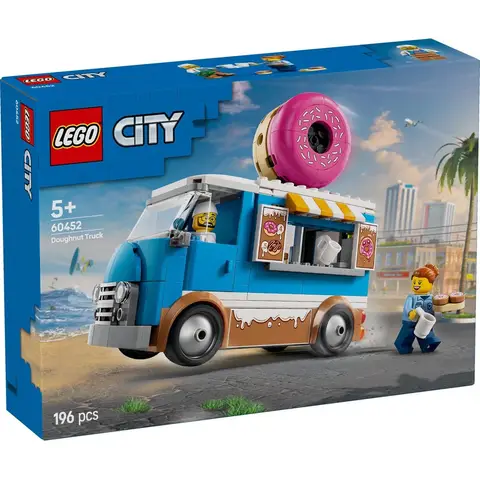 LEGO City donutwagen bouwset - 60452, 2 minifiguren