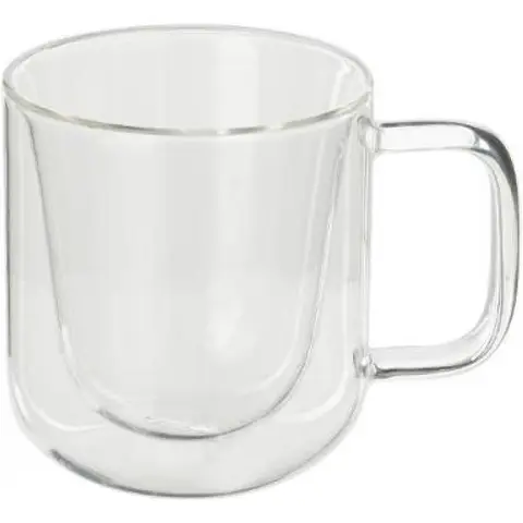 Secret de Gourmet Dubbelwandige Glazen Mok - 20 cl, Transparant