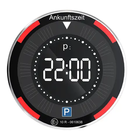 P-DISC 3 Elektronische Solar-Parkuhr für Fahrzeuge zugelassen - Automatische digitale Parkuhr, elektrisch - Solarbetrieben
