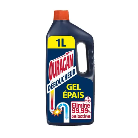 OURAGAN Deboucheur Gel Epais 15Mn 1L