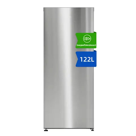 CHiQ JR122WSD 122 L 4-Sterne-Gefrierschrank mit umschaltbarem Kühlmodus, No-Frost und Multi-Airflow, Inverterkompressor 39 dB, 12 Jahre Garantie, Edelstahl [Energieklasse E]