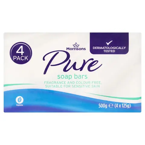 Morrisons Pure Soap Bars 125g 4 Pack