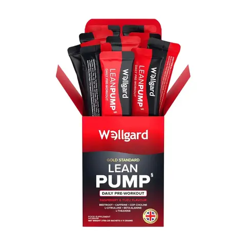 Wellgard Lean Pump Pre Workout Powder Raspberry Yuzu Flavour - 25 Sachets
