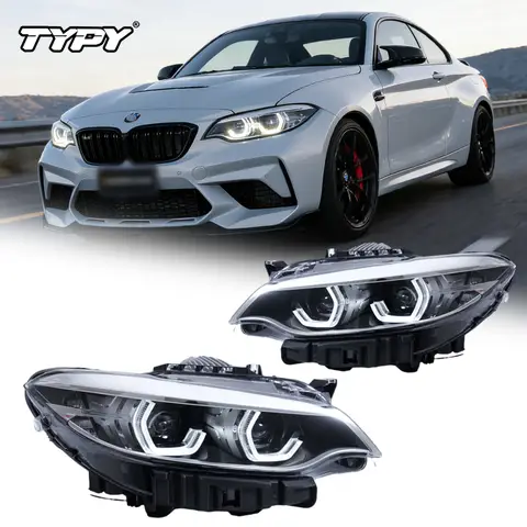 TYPY Car Lights For BMW 2 Series F22 Xenon Headlight 2014-2019, LED Projector Car Lamps Daytime Running Lights Dynamic Turn Signals