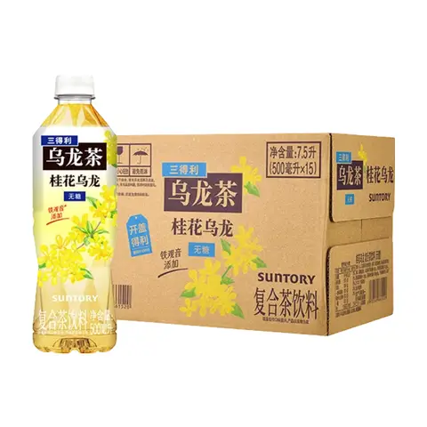 【cooling】【hydration】Suntory Sugar-Free Osmanthus Oolong Tea Drink, 500ml x 15 Bottles