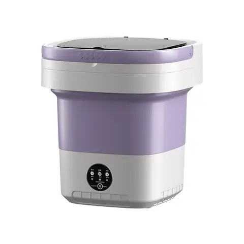 Lave-linge portable amélioré 12 L avec essoreuse, Mini unité pliable à 3 modes pour nettoyage en profondeur, Linge compact pour vêtements de bébé, Sous-vêtements, Utilisation en camping et en dortoir