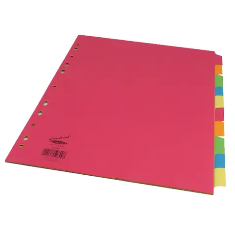 Concord Bright Subject Dividers A4 10 Part