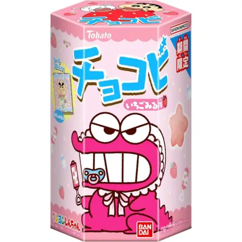 Tohato Chocobi Corn Snack Strawberry Milk Flavour 18g/box 蠟筆小新 六角小饼草莓牛奶味 18g/盒