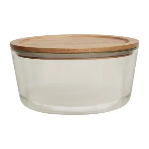 Freska 1650ml Glass Container With Acacia Lid