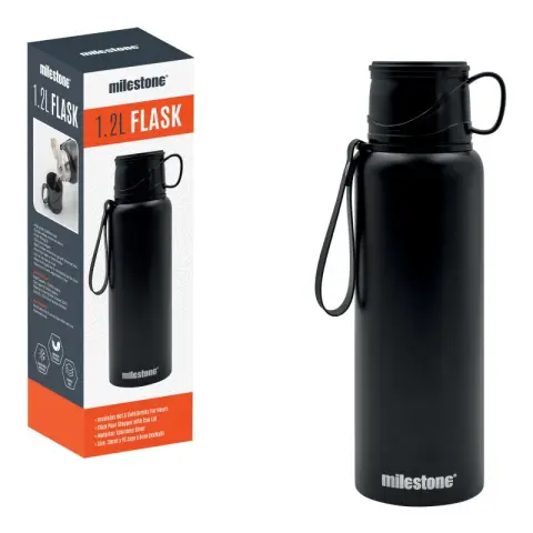 Milestone 1.2L Double Walled Stainless Steel Flask