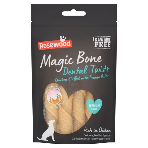 Rosewood Magic Bone Dental Twists Medium 120g