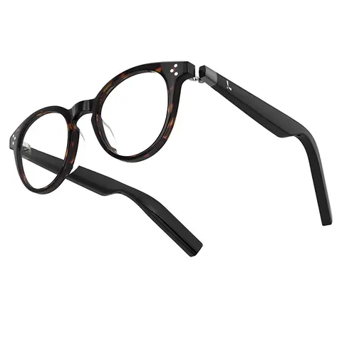 LAWAKEN AI Chat City Tortoise AI Smart Audio Glasses, 128 Languages Real-Time Translation, AI Note for Meeting Summary, AI agent of ChatGPT Gemini Claude, Waterproof, Lightweight, long battery, Prescription Lenses, 5.3 Bluetooth, Hands-Free Wearable, Open-Ear Music & Calls, for ios android, Stylish Design, for Modern Lifestyle