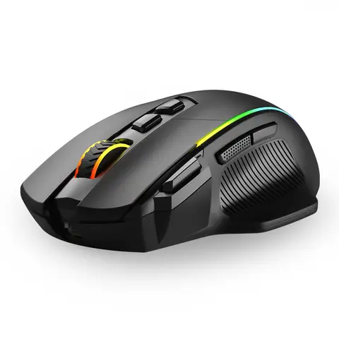 ET Wireless Gaming Mouse,Tri-Mode 2.4G/USB-C/Bluetoothy, Up to 10000DPI,Chroma RGB Backlit,Ergonomic with 8 Programmable Buttons,Rechargeable Computer Mouse for Laptop,PC,Mac