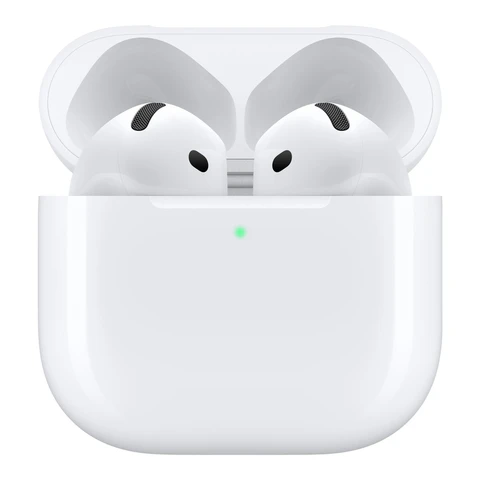 Apple AirPods 4, écouteurs sans fil Bluetooth, résistants à la transpiration et à l'eau, boîtier de charge USB-C, puce H2