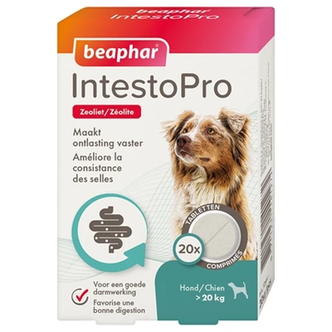 Beaphar IntestoPro Comprimés confort intestinal pour chiens de plus de 20 kg - 20 pièces