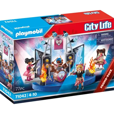 Playmobil City life band speelset - 4 figuren, podium met instrumenten