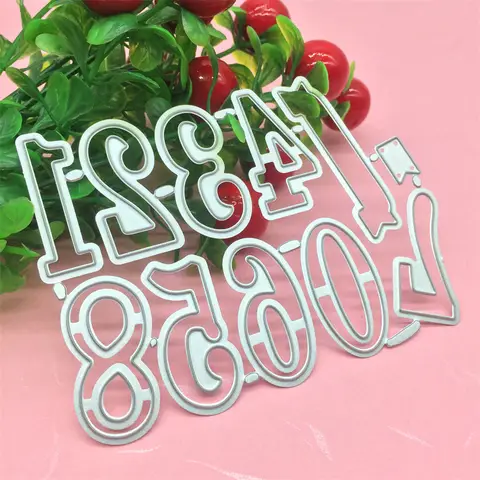 Alphabet Die Set – 26 Capital Letter Metal Cutting Dies, Durable Embossing Stencils for Scrapbooking, Card Making, Paper Crafts, Album, Decorative Words Template, Decor for Birthday Die-Cutting，10 numbers