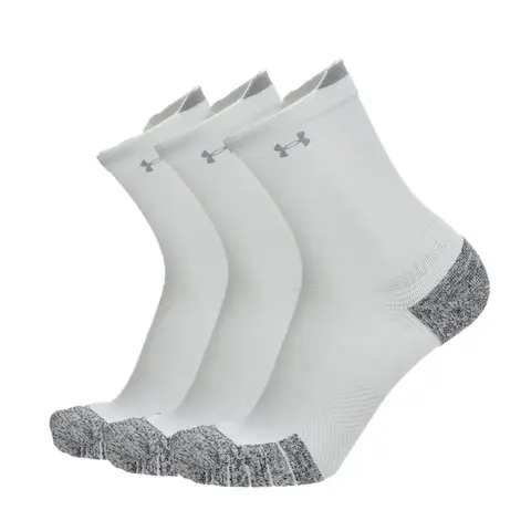 Under Armour ArmourDry Run Cushion 3-Pack Mid-Crew Socks - White