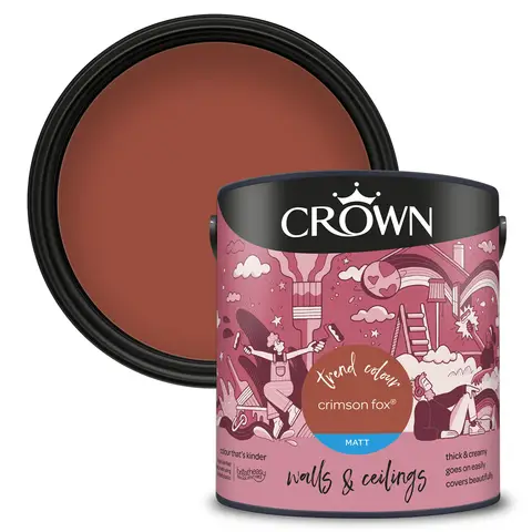 CROWN Matt Emulsion Crimson Fox 2.5L