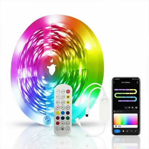 Vivreal Ruban LED RGB connecté avec contrôle via application Bluetooth - 5 m 