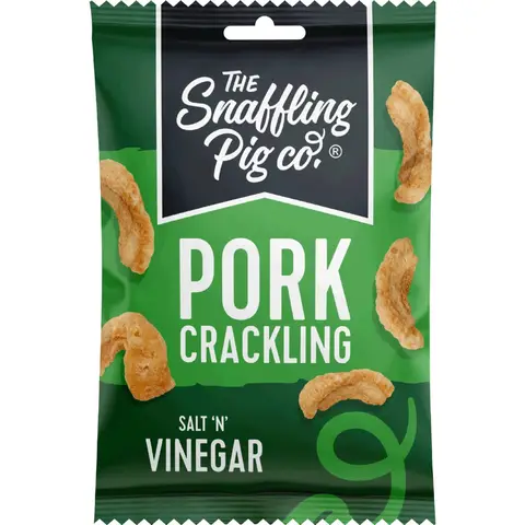 The Snaffling Pig Salt & Vinegar Pork Crackling 40g