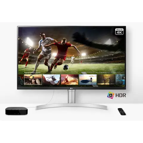 LG UHD Monitor 32UN650K – 4K IPS 32 inch, 60Hz, 5ms, sRGB 95%, HDR10, High Resolution Content Creation Display, Built-in Speakers, HDMI, DisplayPort, White