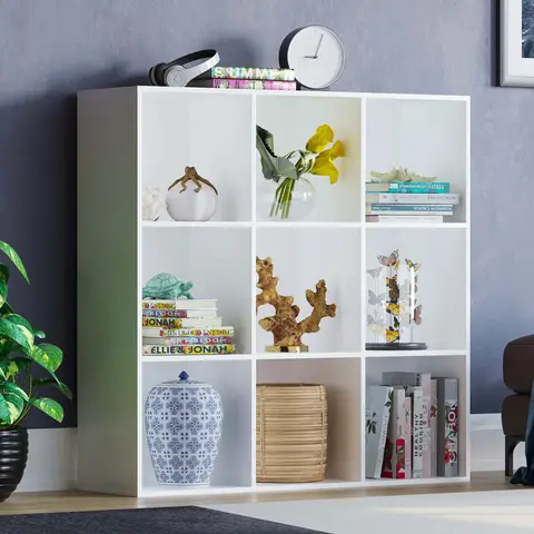 Vida Designs Bookcase Durham 9 Cube White