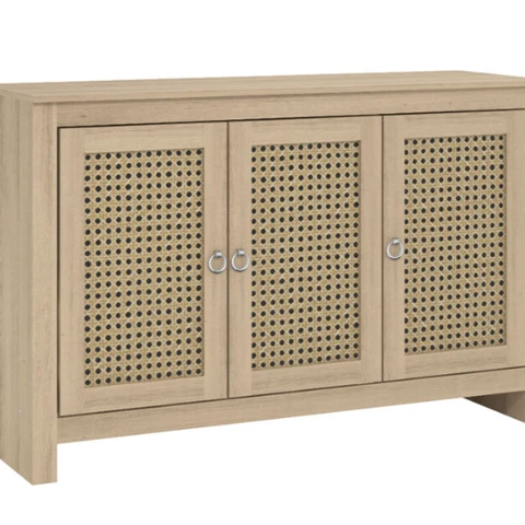 Galano Jolene 3-Türiges Sideboard - L 119 x B 39,8 x H 76,4 cm, Wohnzimmer - Farbe Braun