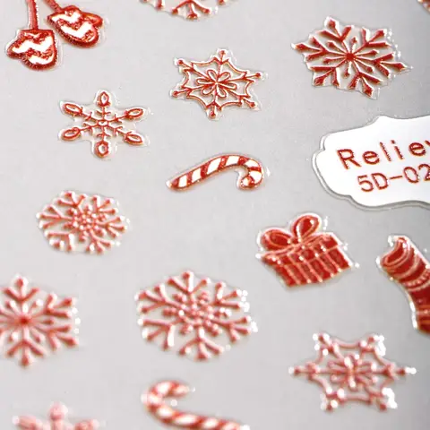 MeoMagic 5D-0257 Stickers de Noël en gel pour ongles