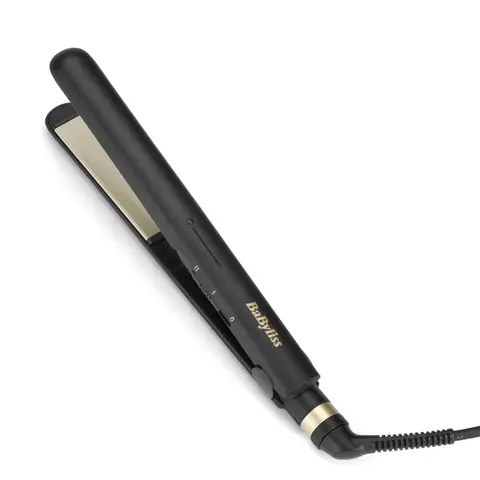 BaByliss Keramische Rechte Haar Straightener Styler voor Rechtmaken en Krullen, Universele Spanning voor Reizen, Zachte Styling, Hittemat, 2 Temperatuurniveaus (200°C - 230°C), Zwart, ST089E