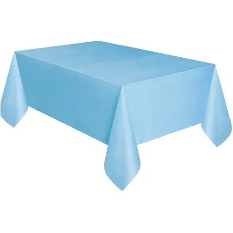 Unique Plastic Table Cover, Powder Blue, 1.37 x 2.74m