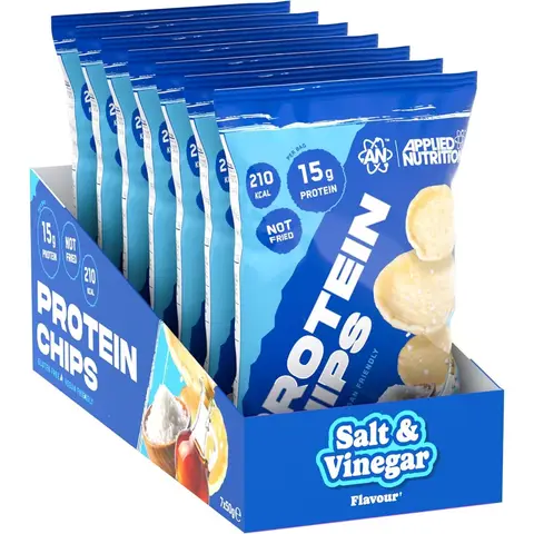 Applied Nutrition High Protein Chips Salt & Vinegar Protein Nutrition Powder - 7 x 50g