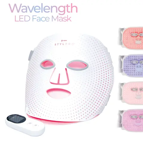 STYLPRO Wavelength LED Face Mask – 4-Mode Light Therapy, Red, Blue & Near-Infrared Light, for Radiant, Youthful Skin, LFM01A, Valentine’s Day Gift,  Top Gift Picks