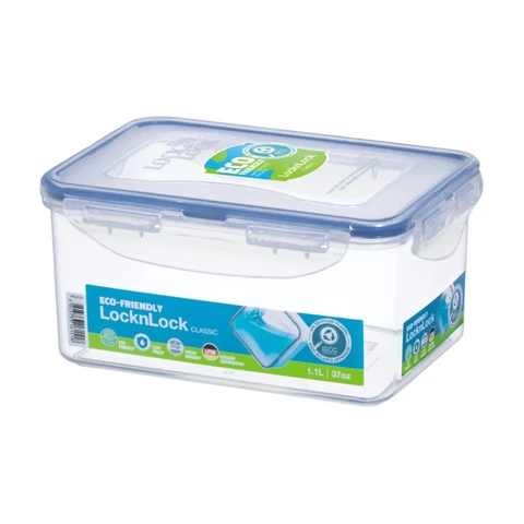 LocknLock PP Classics rechteckiger Lebensmittelbehälter, 1,1 L, transparent