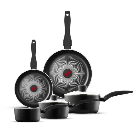 Tower Smart Start Gourmet 5 Piece Cookware Set - Black