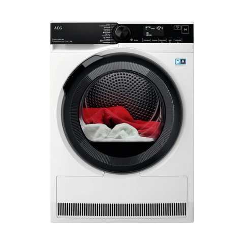 AEG Serie 9000 AbsoluteCarePlus Wärmepumpen‑Trockner, 8 kg, Absenk‑Trocknung, Testpreis der Stiftung Warentest, 3D‑Scans zur Restfeuchtigkeitsbestimmung, A+++, Energieeffizienz, Trommelbeleuchtung, TR9T75680 [Energieeffizienzklasse C]