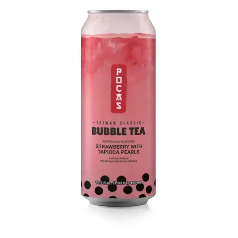 POCAS BUBBLE TEA STRAWBERRY 490ml